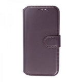 Rvelon iPhone 15 Pro Cover Ægte Læder Lilla