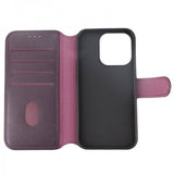 Rvelon iPhone 15 Pro Cover Ægte Læder Lilla