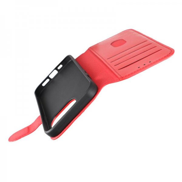 Rvelon iPhone 15 Pro Cover Ægte Læder Rød