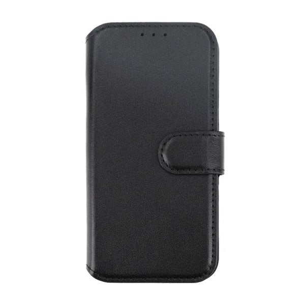 Rvelon iPhone 15 Pro Cover Ægte Læder Sort