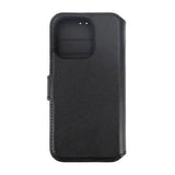 Rvelon iPhone 15 Pro Cover Ægte Læder Sort