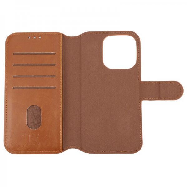Rvelon iPhone 15 Pro Cover Magnetisk Aftageligt Etui Brun
