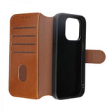 Rvelon iPhone 15 Pro Cover 4 kortlommer MagSafe Brun