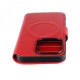Rvelon iPhone 15 Pro Cover 4 Kortrum MagSafe Rød