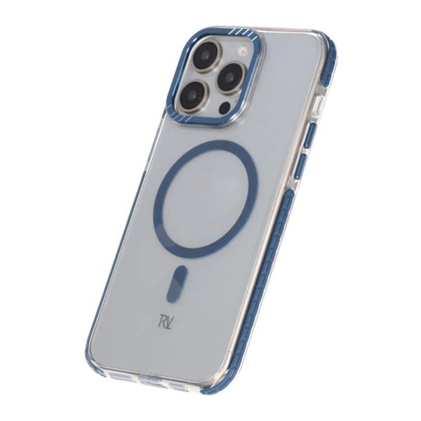 Rvelon iPhone 15 Pro Cover TPU MagSafe Blå