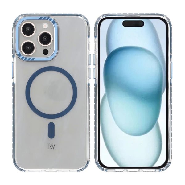 Rvelon iPhone 15 Pro Cover TPU MagSafe Blå