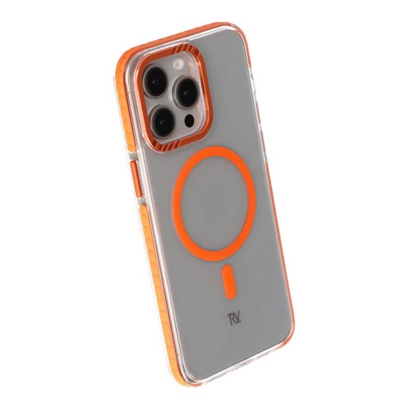Rvelon iPhone 15 Pro Cover Forstærkede Hjørner Orange