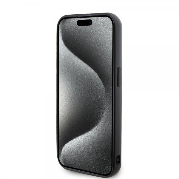 Karl Lagerfeld iPhone 15 Pro Cover 3D Rubber Karl & Choupette Sort