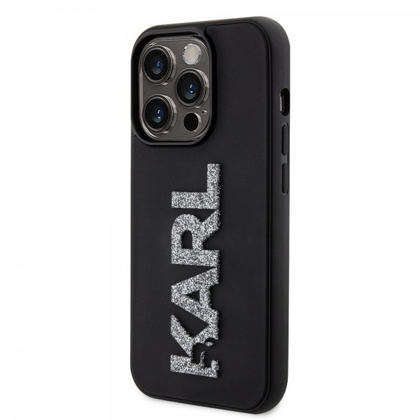 Karl Lagerfeld iPhone 15 Pro Cover 3D Rubber Karl Sort