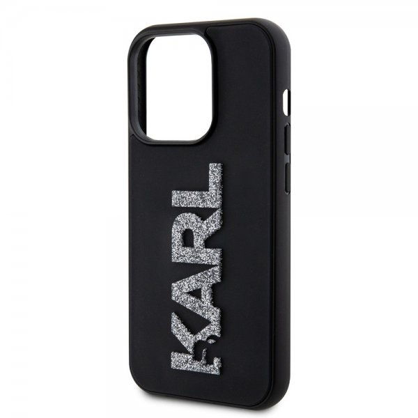 Karl Lagerfeld iPhone 15 Pro Cover 3D Rubber Karl Sort