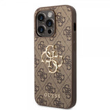 Guess iPhone 15 Pro Cover 4G Logo Brun