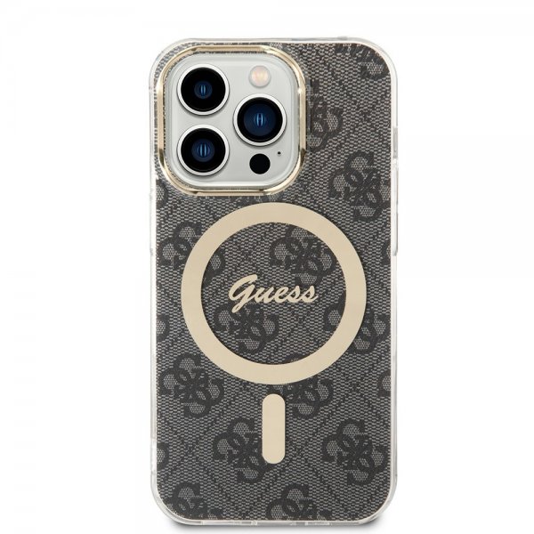 Guess iPhone 15 Pro Cover 4G Pattern MagSafe Sort