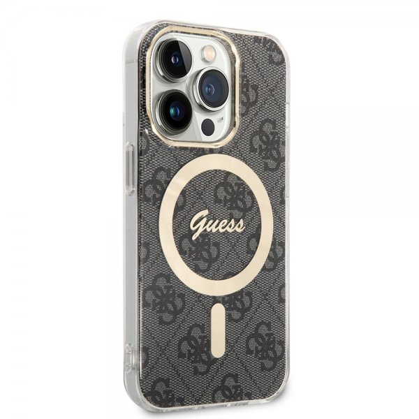 Guess iPhone 15 Pro Cover 4G Pattern MagSafe Sort