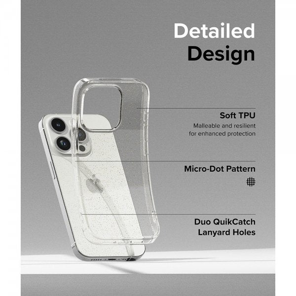 Ringke iPhone 15 Pro Cover Air Glitter Clear