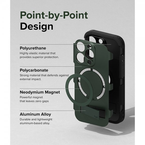 Ringke iPhone 15 Pro Cover Alles MagSafe Dark Green