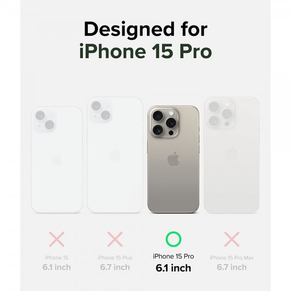 Ringke iPhone 15 Pro Cover Alles MagSafe Dark Green