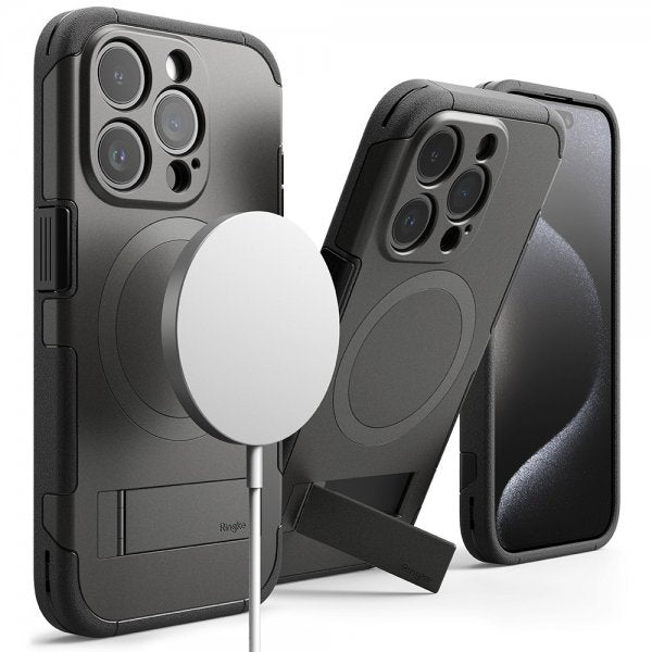 Ringke iPhone 15 Pro Cover Alle MagSafe Gun Metal