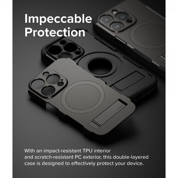 Ringke iPhone 15 Pro Cover Alle MagSafe Gun Metal