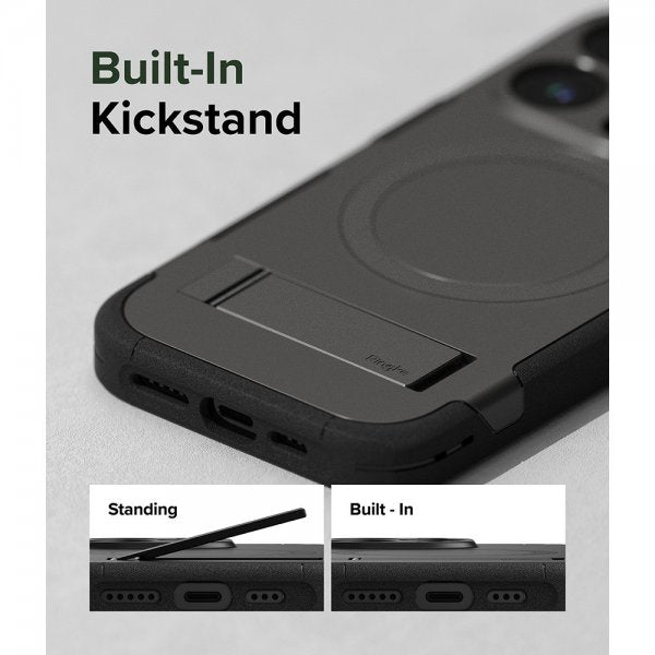 Ringke iPhone 15 Pro Cover Alle MagSafe Gun Metal