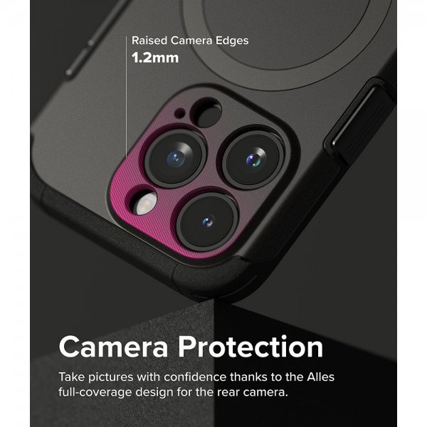 Ringke iPhone 15 Pro Cover Alle MagSafe Gun Metal
