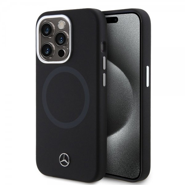 Mercedes Benz iPhone 15 Pro Skal Bicolor MagSafe Sort