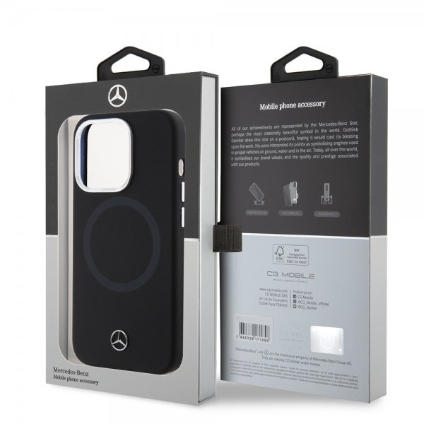 Mercedes Benz iPhone 15 Pro Skal Bicolor MagSafe Sort