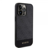 Guess iPhone 15 Pro Cover Bottom Stripe MagSafe Sort