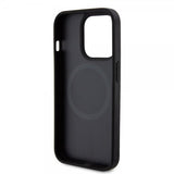 Ferrari iPhone 15 Pro Cover Carbon PU Læder MagSafe Sort