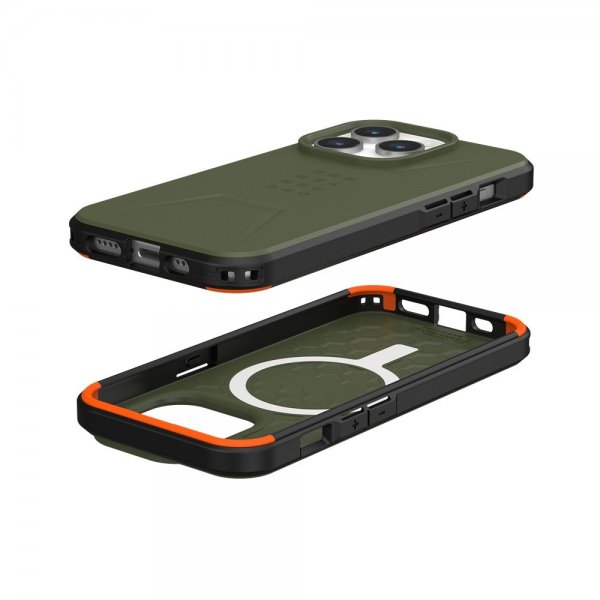 Urban Armor Gear (UAG) iPhone 15 Pro Cover Civilian MagSafe Olive Drab