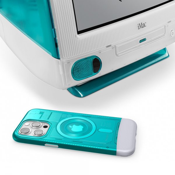 Spigen iPhone 15 Pro Cover Classic C1 MagFit Bondi Blue