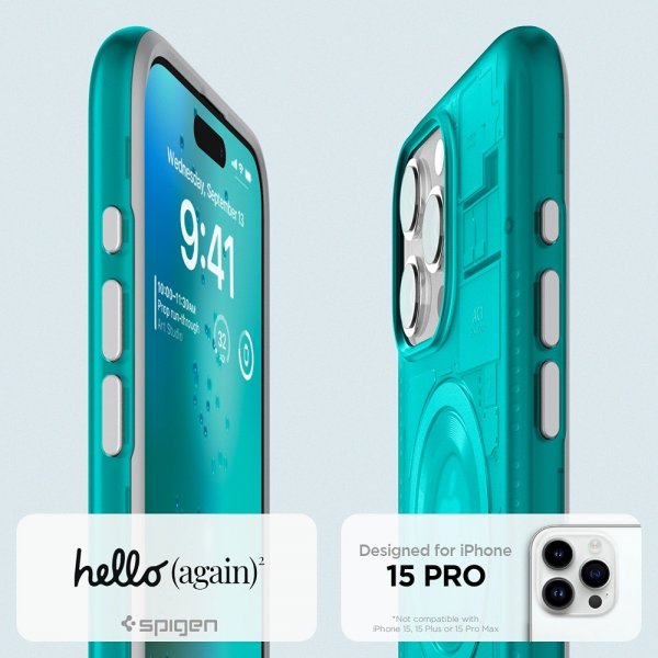 Spigen iPhone 15 Pro Cover Classic C1 MagFit Bondi Blue