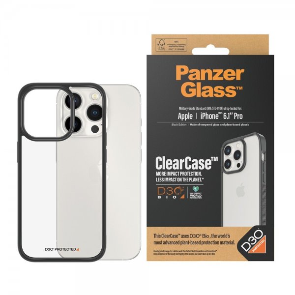 PanzerGlass iPhone 15 Pro Cover ClearCase D3O Sort