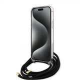 Guess iPhone 15 Pro Cover Crossbody Cord Sort