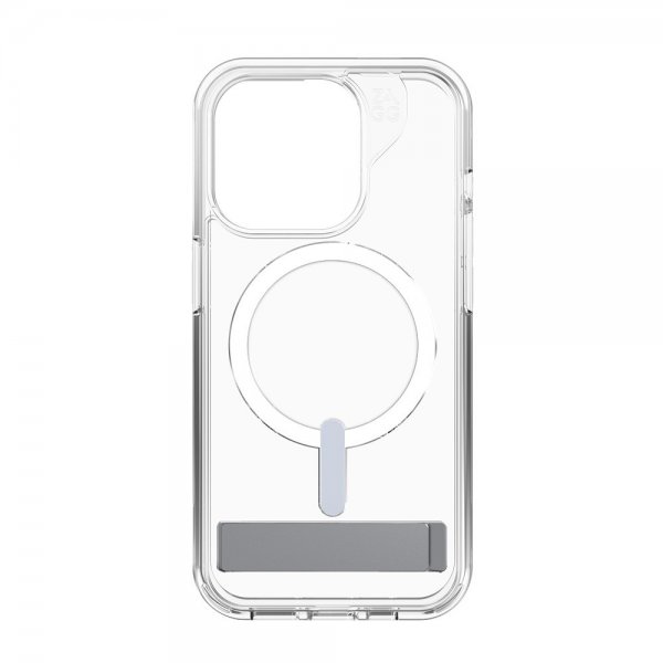 ZAGG iPhone 15 Pro Cover Crystal Palace Snap Kickstand Transparent
