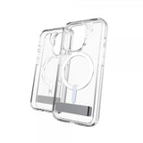 ZAGG iPhone 15 Pro Cover Crystal Palace Snap Kickstand Transparent