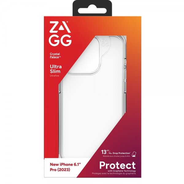ZAGG iPhone 15 Pro Cover Crystal Palace Transparent