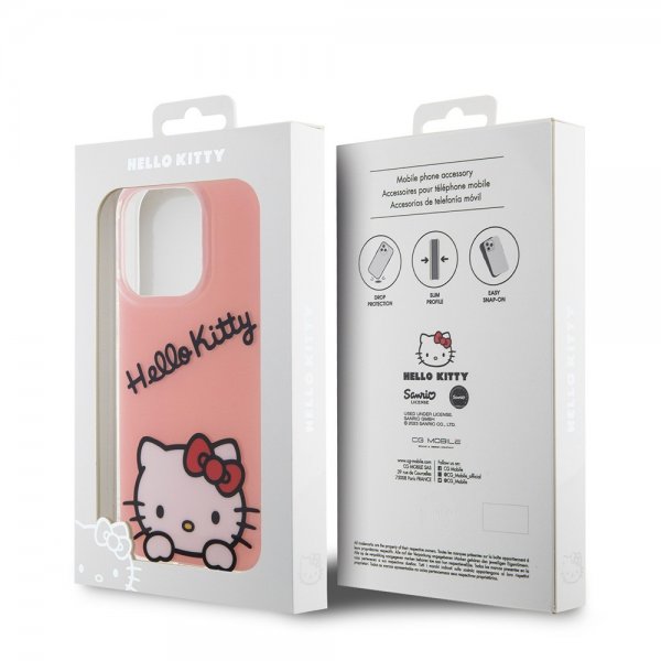 Hello Kitty iPhone 15 Pro Cover Daydreaming Crossbody Rosa