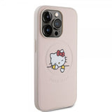Hello Kitty iPhone 15 Pro Cover Præget Logo MagSafe Pink