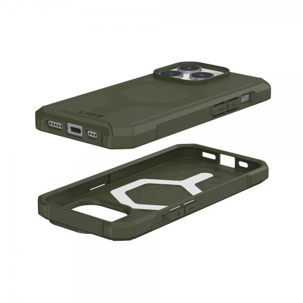 Urban Armor Gear (UAG) iPhone 15 Pro Cover Essential Armor MagSafe Olive Drab