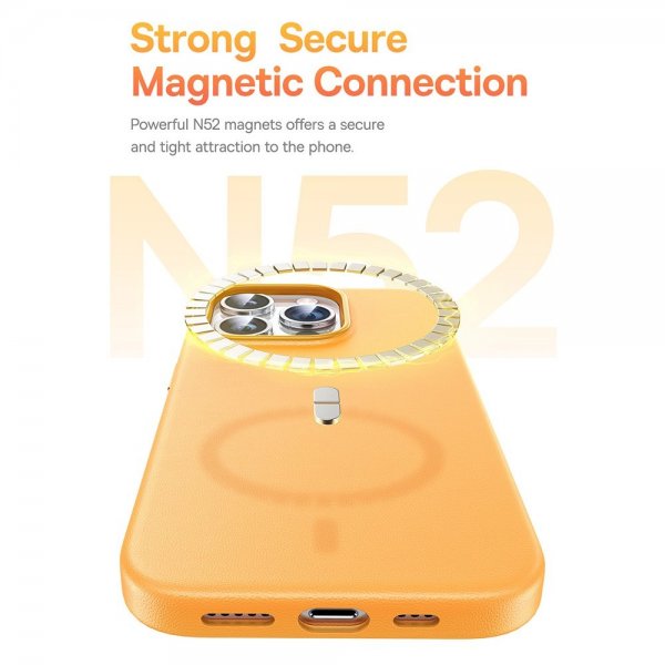 Baseus iPhone 15 Pro Cover Fauxther Series MagSafe Sort