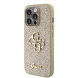 Guess iPhone 15 Pro Cover Fixed Glitter Guld