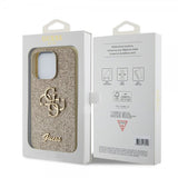 Guess iPhone 15 Pro Cover Fixed Glitter Guld