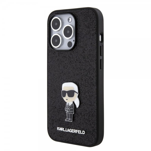 Karl Lagerfeld iPhone 15 Pro Cover Fixed Glitter Sort