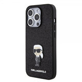 Karl Lagerfeld iPhone 15 Pro Cover Fixed Glitter Sort