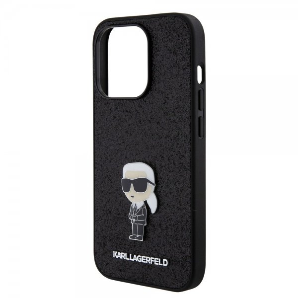 Karl Lagerfeld iPhone 15 Pro Cover Fixed Glitter Sort