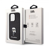 Karl Lagerfeld iPhone 15 Pro Cover Fixed Glitter Sort
