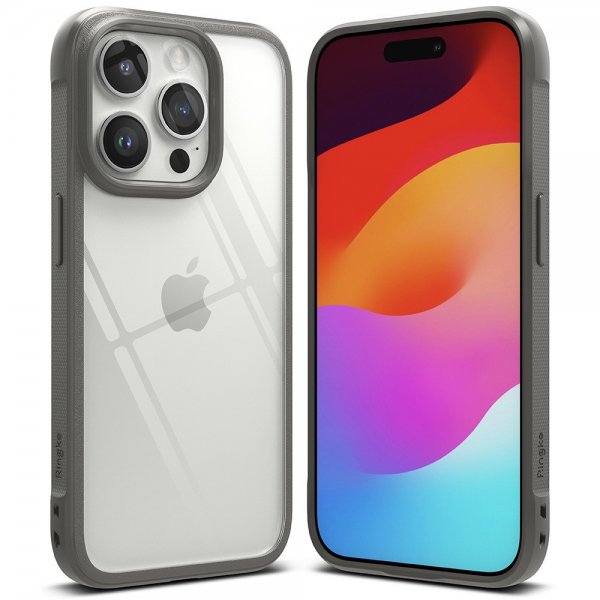 Ringke iPhone 15 Pro Cover Fusion Bold Grå