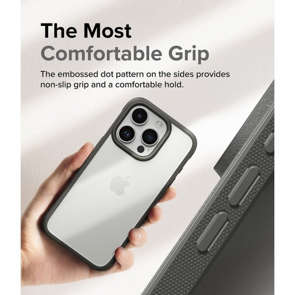 Ringke iPhone 15 Pro Cover Fusion Bold Grå