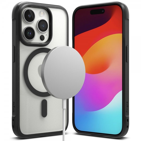 Ringke iPhone 15 Pro Cover Fusion Bold Magnetisk Mat Sort