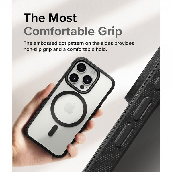 Ringke iPhone 15 Pro Cover Fusion Bold Magnetisk Mat Sort